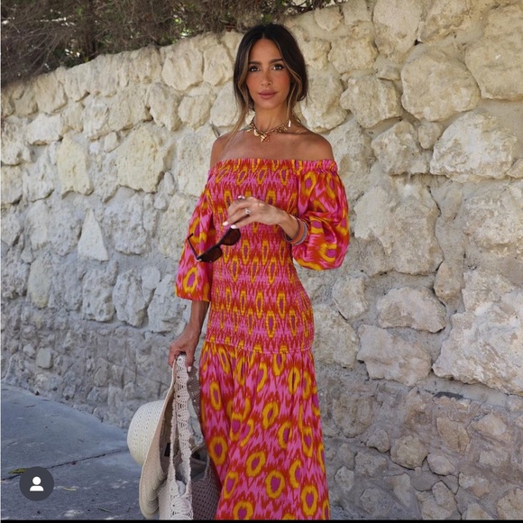 ZARA MULTICOLORED PRINTED MAXI DRESS - Picture 8 of 15